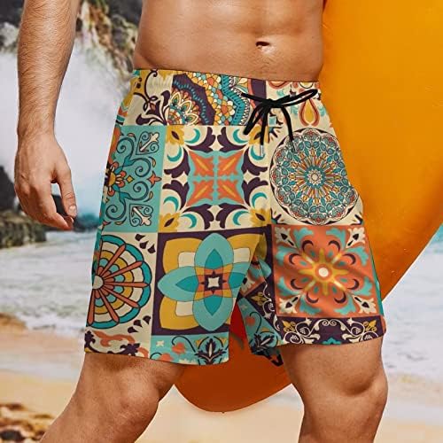 גזעי שחייה לגברים בסגנון טלאברה עם מכנסי מתיחה של אוניית דחיסה לגלישה בספורט בגד ים בים