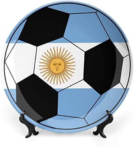 דגל ארגנטינאי כדורגל תלויה קרמיקה דקורטיבית עם עמדת תצוגה מתנות כלה מותאמות אישית למתנות כלה