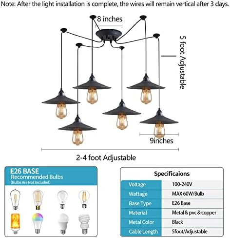 Kolakodlux עכביש מנורות לסלון מנורות תלויות לסלון עכביש מנורת עכביש וינטג