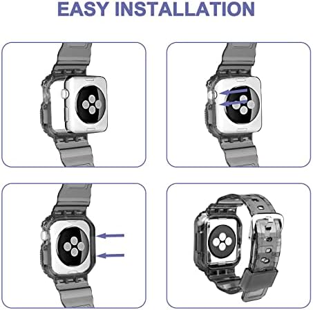 רצועת שעון AOTTOM תואמת ל- Apple Watch 45 ממ 44 ממ 42 ממ 41 ממ 40 ממ 38 ממ 49 ממ, רצועת פס פגוש לרצועת IWatch