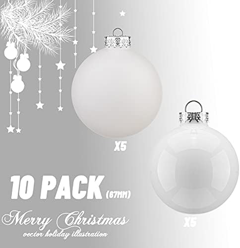 10 יחידות 2.64 קישוטים לכדור חג המולד לקישוטים לחג המולד, כדור זכוכית נוכח לעצי חג המולד, פסטיבל, מסיבת