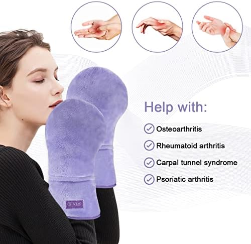 Revix כפפות מחוממות לדלקת פרקים וטיפול ביד, כפפות חמות ידיים הניתנות למיקרוגל לנשים וגברים במקרים של מפרקים נוקשים,
