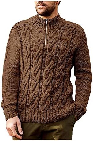 סוודר ימוסרה -גברים חורף גולף גולף גולף שרוול ארוך סוודר סוודר רוכסן צוואר מדומה סוודרים סוודרים לגברים