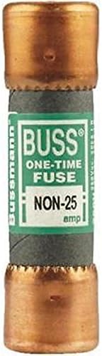 Bussmann BP/Nonf25 25 אמפר מחסנית חד פעמית נתיך נתיך מגביל זרם מגביל k5 250v ul רשום בכרטיס, מאת Bussmann