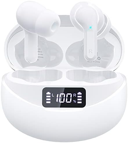 Eumspo אוזניות אלחוטיות Bluetooth v5.1 אוזניות אוזניות 35H סטריאו סטריאו צליל אוזניות Bluetooth אוזניות אטומות