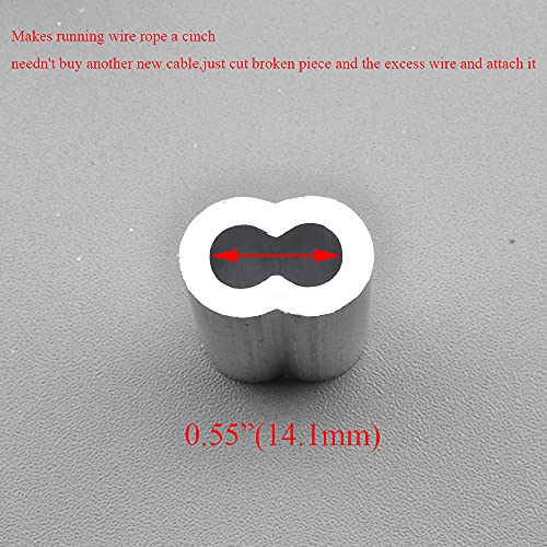 אלומיניום שרוול כפול חבית טבעת הידוק קוטר 1/4 אינץ מלחץ לולאה טבעת הידוק להחזיק כבל חזק חזק