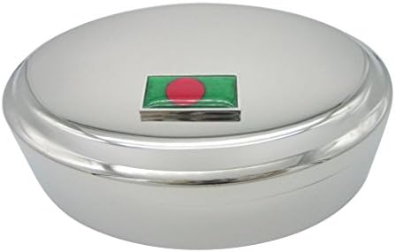 תליון דגל בנגלדש דק בגבול תליון תכשיטים סגלגל