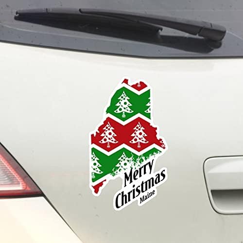 מיין מדינת בית מדבקות חג מולד עכברים חג המולד מיין מפת מכונית מדבקות קישוט לחג המולד מדבקות ויניל מדבקות דבקות