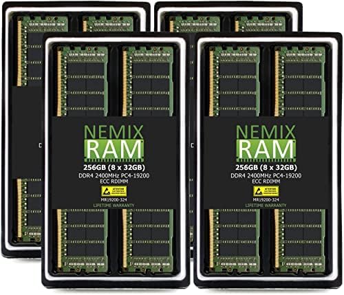 ערכת 256 ג'יגה-בייט DDR4-2400 PC4-19200 זיכרון רשום של ECC עבור ASROCK RACK EPYCD8-2T לוח על ידי NEMIX