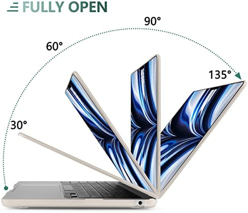 דונקה תואם ל- M2 MacBook Air מארז 13.6 אינץ '2022 2023 A2681, מארז מעטפת קשה מפלסטיק עם כיסוי מקלדת ומגן
