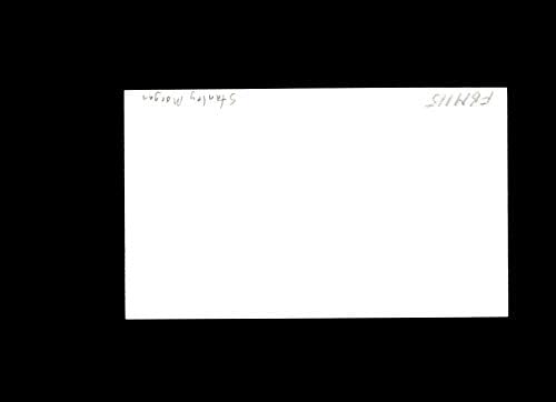 סטנלי מורגן חתום 3x5 חתימת כרטיס אינדקס ניו אינגלנד פטריוטים