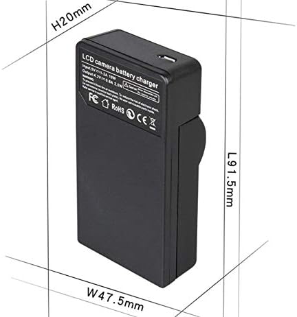 מטען סוללות USB LCD עבור Canon PowerShot Elph 350 HS ו- PowerShot Elph 360 HS מצלמה דיגיטלית