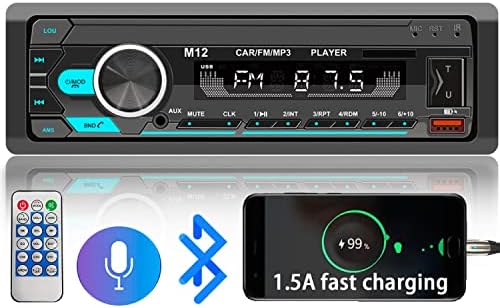 רדיו מכוניות יחיד עם Bluetooth, סטריאו לרכב עם רדיו רכב/בקרה קולית של FM. סטריאו CAR עם שיחות חינם יד/USB
