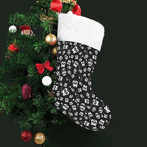 דפוס גולגולת ליל כל הקדושים גרבי חג המולד גרביים מדפיסים קישוטי אח עץ חג המולד
