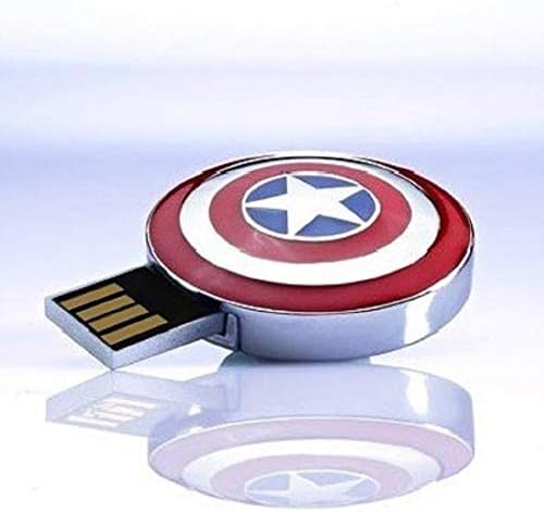 מגן כונן פלאש USB 2.0 נייד של קפטן אמריקה תקע ומשחק למחשב/מק/מחשב נייד/שולחן עבודה/