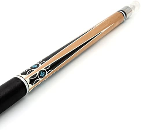 Ganfanren 58 19oz DS Maple Pool Cue Stick Stick עם 2 פיר, קצה 13 ממ עם מארז רמז קשה 1x1