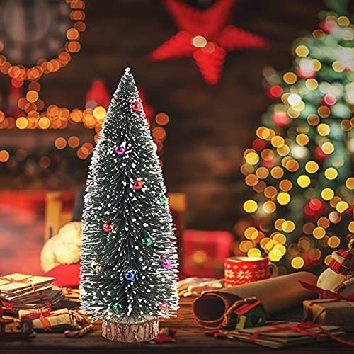 Polg מיני שלג עצי כפור מיני עץ חג המולד עץ חג המולד פלסטיק קישוטי שלג חורפי עצים שולחניים למסיבת