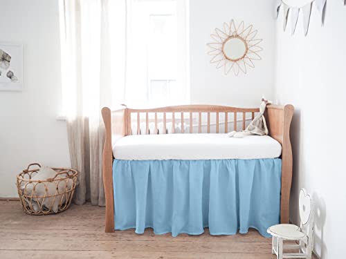 פרע אבק עם פינות מפוצלות - כותנה - עבור חצאית מיטת מיטה מיטה של ​​פעוטות פעוטות לתינוקות
