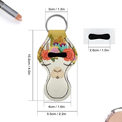 שפתון שפתון שפתון מחזיק מפתחות פאוץ עמיד רך אחסון שרוול עם מפתח טבעת