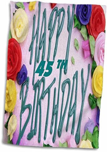3drose אירועים מיוחדים של פלורן - יום הולדת 45 שמח - מגבות