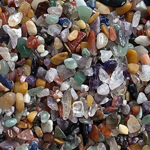 Razzum 50 גרם אבן טבעית אבן טבעית גבישי קוורץ צ'יפס צ'יפס מינרלים מיכל דגים גן אקווריום חדר בית קישוט