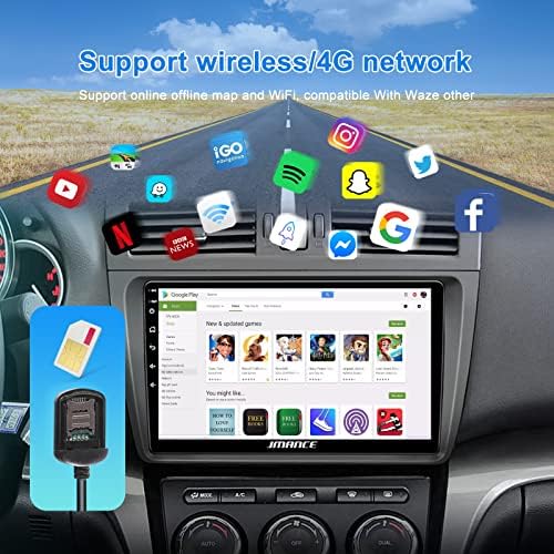 אנדרואיד רכב סטריאו עבור מאזדה 3 2010-2013 עם אפל קרפליי ואנדרואיד אוטומטי אוקטה ליבה 9 אינץ מסך