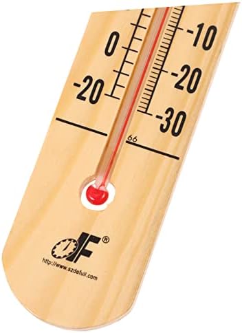 טמפרטורת חדר עבור עץ כדי למדוד תכליתי בז ' מדדי לחות מוסך מקורה ג תליית עץ מחוון משרד מסורתי אנכי גן עם ביתי