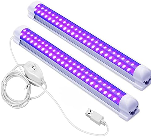 LECIEL UV LED אור שחור, 10W אור שחור נייד לפוסטר UV, אמנות UV, חדר שינה, אור למסיבות ליל כל