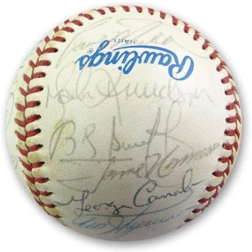 1989 קבוצת מילווקי ברוארס חתמה על חתימה בייסבול יונט מוליטור JSA XX98750 - כדורי בייסבול עם חתימה