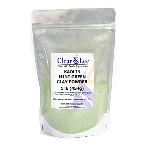 קלירלי קאולין מנטה ירוק חימר קוסמטי כיתה אבקה- טהור טבעי אבקה-נהדר עבור עור גמילה, התחדשות,