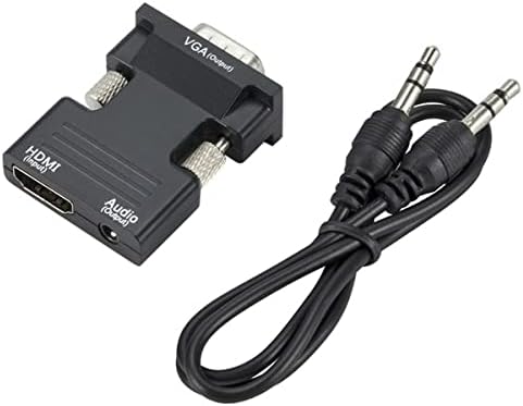 מתאם HDMI ל- VGA קטן עם VGA זכר שמע לממיר HDMI ממיר נשי טלוויזיה טלוויזיה