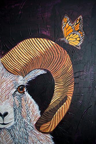 מקורי שמן על בד ציור על ידי אמן גולארה-בעלי החיים אמנות-אמנות-קיר תפאורה-פרפר-איל-ידידות