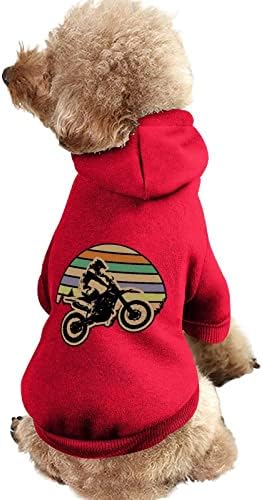 אופני עפר רטרו מוטוקרוס רוכב שקיעה קפוצ'ונים מחמד חיות מחמד רכים כלבים חמים רכים סוודר חיות מחמד