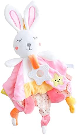 טוינדונה ארנב מפספס מגבת קריקטורה קטיפה צעצוע בטיחות שמיכת תינוק שמיכה תינוק מפייס צעצוע ארנב בעלי חיים ממולאים.