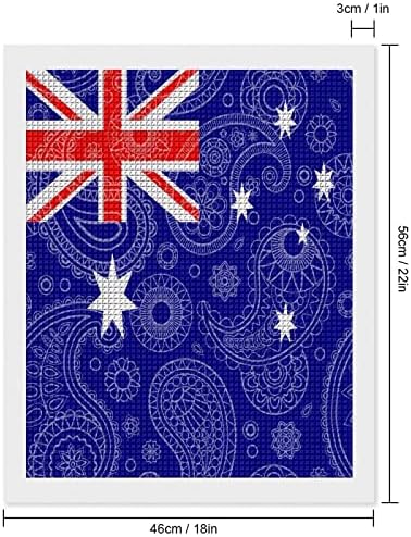 אוסטרליה פייזלי דגל יהלומי ציור ערכת אמנות תמונות עשה זאת בעצמך תרגיל מלא בית אביזרי מבוגרים מתנה