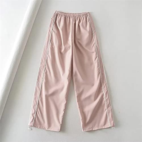 מכנסיים טרנדיים של Keusn לנשים בתוספת מכנסי מצנח נמוך בגודל נמוך נשים Y2K מכנסיים רץ רחבים עם בגדי רחוב של