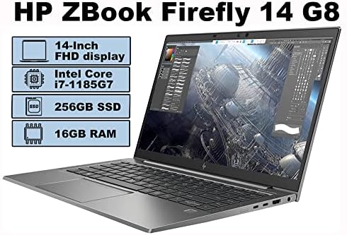 HP Zbook Firefly 14 אינץ 'G8 תחנת עבודה ניידת PC - 11th Gen Intel Core i7-16GB זיכרון RAM - 256GB