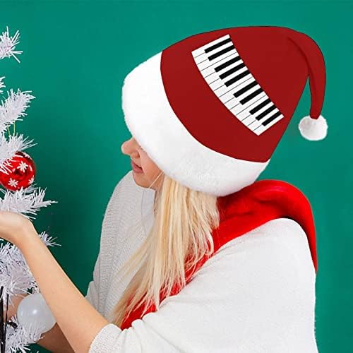 מוסיקה פסנתר מוסיקלי חג המולד כובע רך קטיפה סנטה כובע מצחיק כפה עבור חג המולד לשנה חדשה חגיגי מפלגה