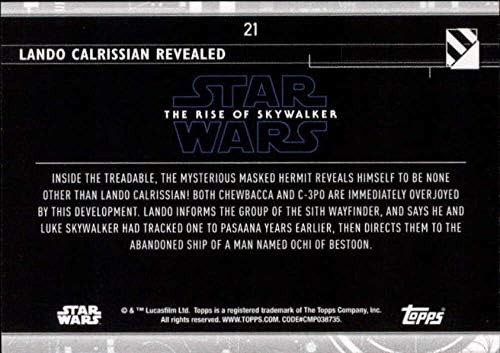 2020 Topps מלחמת הכוכבים עלייה של Skywalker Series 221 Lando Calrissian חשפה כרטיס מסחר