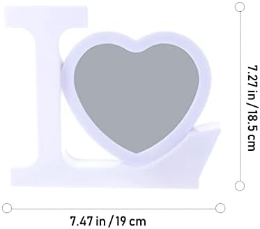 מסגרת תמונה של FOMIYES FAMERIMENAL מסגרת תמונה מסגרת תמונה בצורת לב עם חתונה קלילה שלט שולחן תמונת