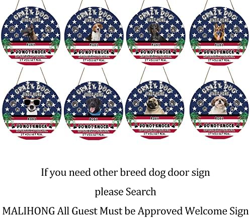 מאליהונג אישית אמריקאי דגל קטהולה כלב חיות מחמד סימן מול דלת חווה מרפסת דקור תליית סימן מטורף כלב חייהם