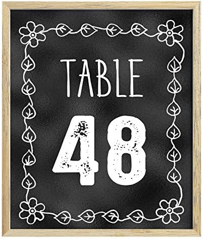 יקירי מזכרות כפול צדדי הדפסת לוח וגיר סגנון שולחן מספרי קבלת חתונה דקורטיבי שולחן כרטיסים-4 איקס 6