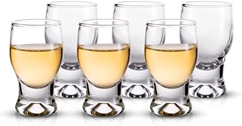 מ & נ בית 6 מארז סט זכוכית שוט, כוסות שוט זכוכית, כוסות שוט חמודות, 2 אונקיות כוסות שוט צלולות, כוסות שוט חתונה,