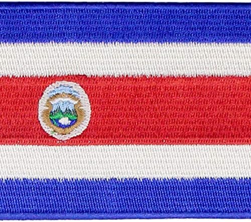 הרפובליקה של קוסטה ריקה טלאי דגל רקום אפליקציה קוסטה ברזל ריקה על תפירה על סמל לאומי