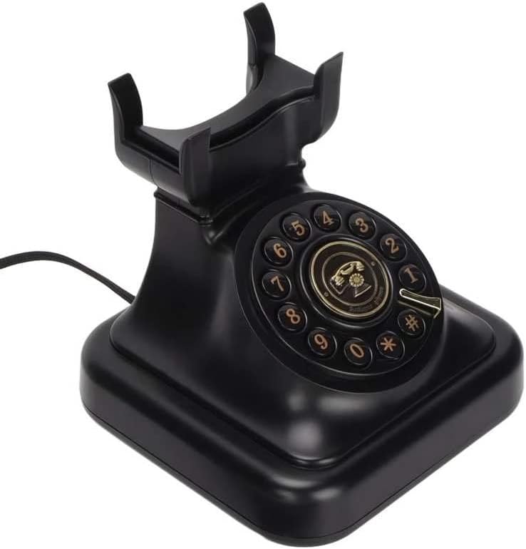 Zjhyxyh רטרו טלפון טלפון אירופאי בסגנון ישן טלפון טלפוני חוטי טלפון קבוע