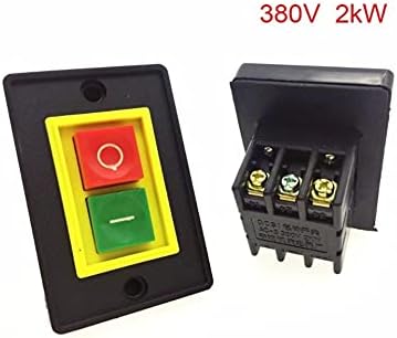AXTI 5PCS קלט/פלט STOP STACT מתג AC 380V 2KW AC-3 START BUCHT מתג ON/כיבוי QCS1, אדום/ירוק