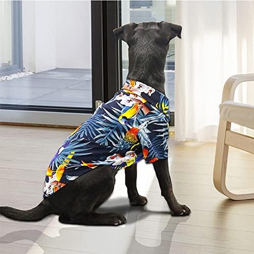 זבורו בגדי כלבים קיץ חולצת חיות מחמד של קיץ הוואי לכלבים הדפס פרחוני חוף חוף חולצת כלבים מעיל
