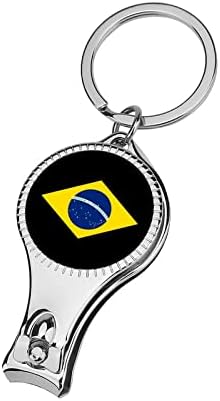 קוצץ ציפורניים מתכת ברזיל אישי פיפורן מותאם אישית חותך אולטרה חריף אצבעות חריפות עם מחזיק מפתחות