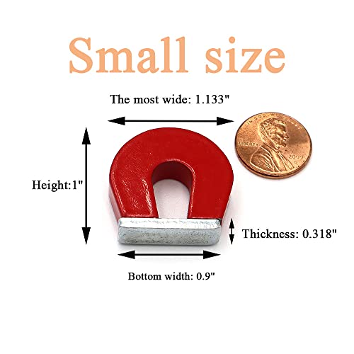 אדום יצוק אלניקו 5 פרסה מגנט עם שוער, 1.133 רחב, 1 גבוהה, 0.318 עבה