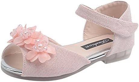 בנות נעלי פרח ריינסטון נעלי נסיכה בעקב נמוך נעלי שמלת חתונה פרחים נעליים לילדים נעליים לתינוקות